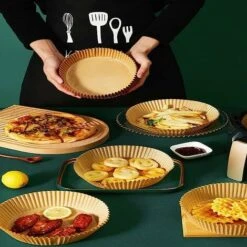 100PZ Carta Pergamena Fodera Per Friggitrice Ad Aria, Fodera Di Carta Usa E Getta Per Friggitrice Ad Aria,Carta Da Forno Per Padelle, Forno E Friggitrice Ad Aria Calda (Marrone 100PZ)164.5cm 11 100PZ Carta Pergamena Fodera Per Friggitrice Ad Aria, Fodera Di Carta Usa E Getta Per Friggitrice Ad Aria,Carta Da Forno Per Padelle, Forno E Friggitrice Ad Aria Calda (Marrone 100PZ)164.5cm -Piccoli Elettrodomestici 74550404 5