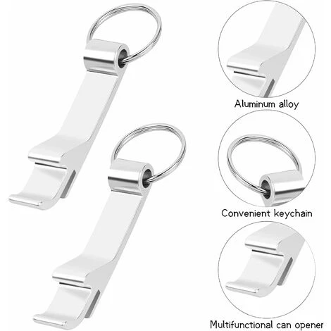 Portachiavi Apribottiglie, Mini Apribottiglie In Alluminio Per Birra - Chiave Apribottiglie, Per Apribottiglie Con Gambe - Portachiavi Apribottiglie Tascabile Per Birra, 2 Monete D'argento 4 Portachiavi Apribottiglie, Mini Apribottiglie In Alluminio Per Birra - Chiave Apribottiglie, Per Apribottiglie Con Gambe - Portachiavi Apribottiglie Tascabile Per Birra, 2 Monete D'argento - immagine 2