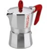 CAFFETTIERA BRILLANT. 6TZ PEDRINI ALLUMINIO MANICO ROSSO -Piccoli Elettrodomestici 76020275 1
