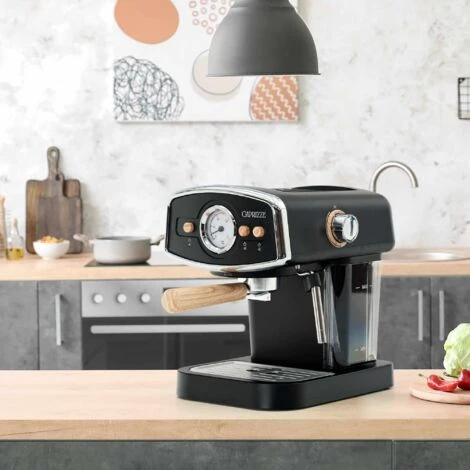 Macchina Caffé Express Semi-automatica Caprizze Kai 1050 W 15 Bar Capacitá Per 5 Tazzine Con Vaporizzatore Colore Nero Opaco 4 Macchina Caffé Express Semi-automatica Caprizze Kai 1050 W 15 Bar Capacitá Per 5 Tazzine Con Vaporizzatore Colore Nero Opaco - immagine 2