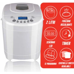 Macchina Per Il Pane Torte E Marmellate Potenza 600W Timer E 12 Livelli Cottura 11 Macchina Per Il Pane Torte E Marmellate Potenza 600W Timer E 12 Livelli Cottura -Piccoli Elettrodomestici 76872451 5