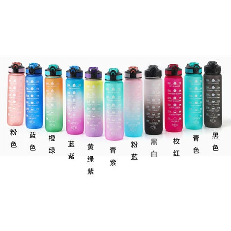 Borraccia Da 1 Litro Con Pennarello E Cannuccia Bottiglia D'acqua Di Grande Capacità Con Cinturino Brocca D'acqua Riutilizzabile A Prova Di Perdite Per Escursioni Viaggi Sport All'aria Aperta Palestra 4 Borraccia Da 1 Litro Con Pennarello E Cannuccia Bottiglia D'acqua Di Grande Capacità Con Cinturino Brocca D'acqua Riutilizzabile A Prova Di Perdite Per Escursioni Viaggi Sport All'aria Aperta Palestra - immagine 2