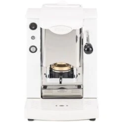 Faber Slot Inox - Macchina Per Caffe Con Pressacialda In Ottone - Telaio In Metallo Bianco E Frontale In Acciaio - FABSIBIABBASOTT