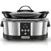 Crock-Pot Pentola Per Cottura Lenta, Slow Cooker, 5.7 Litri, Fino A 6-8 Persone, Spegnimento Automatico, 2 Impostazioni Cottura E Funzione Mantenimento In Caldo Automatica, 230 W, Ceramica, Argento -Piccoli Elettrodomestici 78978110 1