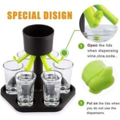 6 Dispenser E Supporto In Plastica, Dispenser Shot, Bicchierini -Piccoli Elettrodomestici 81292700 3