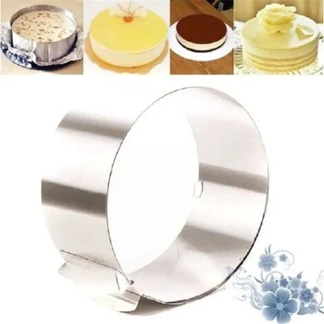 None Anello Per Torta In Acciaio Inossidabile Diamètre:16cm-30cm Hauteur-8.5cm DIY Stampo Circolare Per Pan Di Spagna 4 None Anello Per Torta In Acciaio Inossidabile Diamètre:16cm-30cm Hauteur-8.5cm DIY Stampo Circolare Per Pan Di Spagna - immagine 2