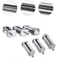 Pasta Maker Attachment Pasta Roller Cutter Parts Noodles Press Machine Compatibile Con Le Impastatrici KitchenAid Per Pasta Sfoglia (Argento) 9 Pasta Maker Attachment Pasta Roller Cutter Parts Noodles Press Machine Compatibile Con Le Impastatrici KitchenAid Per Pasta Sfoglia (Argento) -Piccoli Elettrodomestici 81574756 3