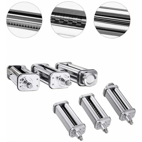 Pasta Maker Attachment Pasta Roller Cutter Parts Noodles Press Machine Compatibile Con Le Impastatrici KitchenAid Per Pasta Sfoglia (Argento) 5 Pasta Maker Attachment Pasta Roller Cutter Parts Noodles Press Machine Compatibile Con Le Impastatrici KitchenAid Per Pasta Sfoglia (Argento) - immagine 3