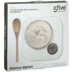 Bilanciamento Del Bianco Digitale - Bilancia Quadrata Digitale, Vetro, Abs, Dimensioni L. 21,5 X L. 21,5 X D. 2 Cm - 5 Five Simply Smart -Piccoli Elettrodomestici 83766589 3