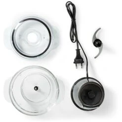 Nedis Tritatutto 500 W 1 L Vetro 1-Velocità Argento / Nero -Piccoli Elettrodomestici 85339703 3