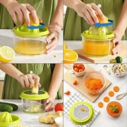 Spremiagrumi Manuale Spremiagrumi, Spremiagrumi 4 In 1 Spremiagrumi Manuale, Spremiagrumi Con Contenitore Da 400 Ml, Spremiagrumi In Plastica, Spremiagrumi, Spremiagrumi E Frutta, Multi-Wa -Piccoli Elettrodomestici 85910232 4