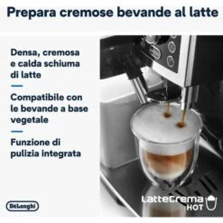 De'Longhi Perfetto Magnifica S Cappuccino ECAM23.460.B Macchina Da Caffè Automatica Per Espresso E Cappuccino, Caffè In Grani O In Polvere, LatteCrema System, Spegnimento Programmabile, Nero -Piccoli Elettrodomestici 86326880 3