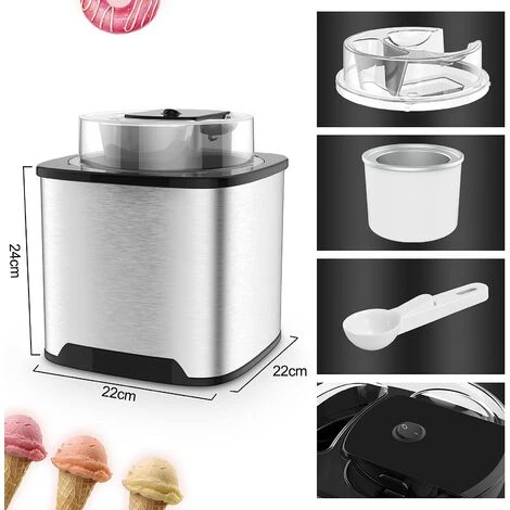 Gelatiera 2L Macchina Per Gelato In Acciaio Inox, Macchina Del Gelato Con Bocca Sul Grande Coperchio Visibile, Macchina Gelato Con Paletta Gelato Speciale E Ricettario 5 Gelatiera 2L Macchina Per Gelato In Acciaio Inox, Macchina Del Gelato Con Bocca Sul Grande Coperchio Visibile, Macchina Gelato Con Paletta Gelato Speciale E Ricettario - immagine 3