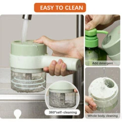 Tritatutto Elettrico Portatile 4 In 1 Set Tagliaverdure Wireless Tritaverdure E Tritacarne Con Alimentazione USB Per Cucinare In Cucina-1 Confezione (verde, Confezione Da 1) 9 Tritatutto Elettrico Portatile 4 In 1 Set Tagliaverdure Wireless Tritaverdure E Tritacarne Con Alimentazione USB Per Cucinare In Cucina-1 Confezione (verde, Confezione Da 1) -Piccoli Elettrodomestici 86857756 3