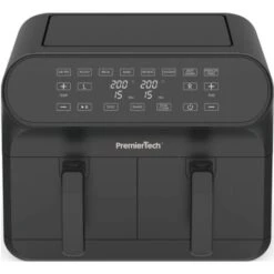 PremierTech Friggitrice Ad Aria Da 8 Litri - Doppio Cestello/cassetto - PT8LAF