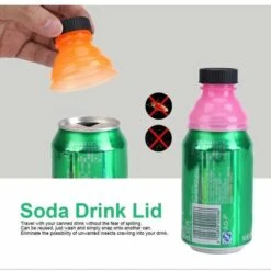 Lotto Di 6 Couvercles De Canette De Boisson, Bouchons De Bouteille En Plastique Réutilisables Pour Boissons Gazeuses Fraîches -Piccoli Elettrodomestici 91198855 4