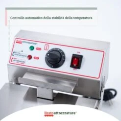 Friggitrice Elettrica Professionale Singola Vasca In Acciaio Inox Per Pub Bar Ristoranti Da Banco - 6 Litri -Piccoli Elettrodomestici 91343429 4