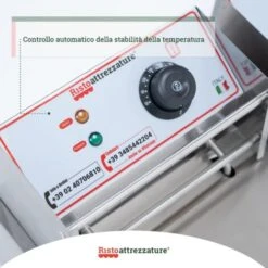 Friggitrice Elettrica Professionale 6+6 Litri Doppia Vasca In Acciaio Inox Per Pub Bar Ristoranti Da Banco Monofase -Piccoli Elettrodomestici 91343470 4