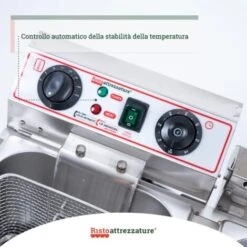 Friggitrice Elettrica Professionale 13+13 Litri Doppia Vasca In Acciaio Inox Per Pub Bar Ristoranti Da Banco 10 Friggitrice Elettrica Professionale 13+13 Litri Doppia Vasca In Acciaio Inox Per Pub Bar Ristoranti Da Banco -Piccoli Elettrodomestici 91343477 4