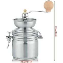 Macinacaffè Manuale In Acciaio Inossidabile Macinacaffè Manuale Macinacaffè Per Chicchi Di Caffè Spezie Semi Di Noci Erbe Semi Di Zucca Ecc (Argento) 11 Macinacaffè Manuale In Acciaio Inossidabile Macinacaffè Manuale Macinacaffè Per Chicchi Di Caffè Spezie Semi Di Noci Erbe Semi Di Zucca Ecc (Argento) -Piccoli Elettrodomestici 91726309 5