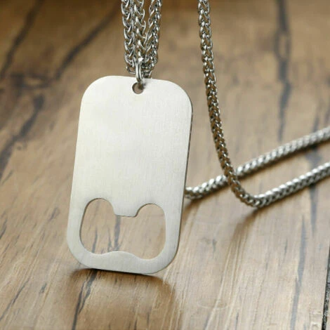 Collana Con Pendente A Cavatappi Da Birra In Acciaio Inossidabile Per Cavatappi Da Uomo, 5 Collana Con Pendente A Cavatappi Da Birra In Acciaio Inossidabile Per Cavatappi Da Uomo, - immagine 3