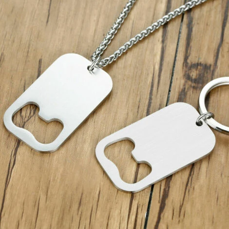 Collana Con Pendente A Cavatappi Da Birra In Acciaio Inossidabile Per Cavatappi Da Uomo, 6 Collana Con Pendente A Cavatappi Da Birra In Acciaio Inossidabile Per Cavatappi Da Uomo, - immagine 4