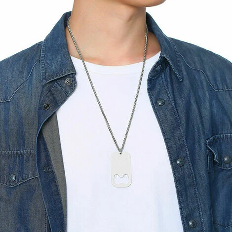 Collana Con Pendente A Cavatappi Da Birra In Acciaio Inossidabile Per Cavatappi Da Uomo, 7 Collana Con Pendente A Cavatappi Da Birra In Acciaio Inossidabile Per Cavatappi Da Uomo, - immagine 5