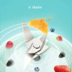 Frullatore Portatile, Spremiagrumi Con 450 Ml 6 Lame Senza BPA Per Sport E Viaggi, Mini Frullatore Per Frullati E Frappè, Regalo Di Natale Per Donne E Uomini (rosa) -Piccoli Elettrodomestici 94286647 3