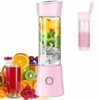 Frullatore Portatile Per Succhi, Frappè, Spremiagrumi Per Frutta E Verdura, Frullatore, 480 Ml, Senza BPA, Mini Frullatore Per Frullati USB, 100 W, Regalo Di Natale In Famiglia (rosa) -Piccoli Elettrodomestici 94292714 1