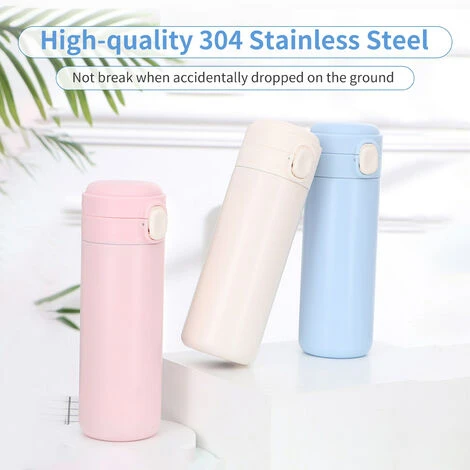 Thermos Da 400 Ml Con Tazza Sottovuoto, Bottiglia D'acqua Termica, Portatile, A Prova Di Perdite, In Acciaio Inox, Boccette Sottovuoto, Per Viaggi, Palestra All'aperto, Fitness (beige) 7 Thermos Da 400 Ml Con Tazza Sottovuoto, Bottiglia D'acqua Termica, Portatile, A Prova Di Perdite, In Acciaio Inox, Boccette Sottovuoto, Per Viaggi, Palestra All'aperto, Fitness (beige) - immagine 5