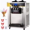 VEVOR Gelatiera Da Banco Da 2200W, Macchina Per Gelato Soft Da 22-30 L/ora, Gelatiera Commerciale A 3 Gusti Con Accessori Completi, Utilizzo Per Gelato Soft, Yogurt, Crema Pasticcera E Sorbetto, Ecc.