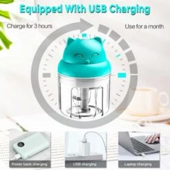 Tritatutto Elettrico Mini Multi Grinder, Mixer ITullatore Da 250ml Con Design In Acciaio Inossidabile A 3 Lame, Tritatutto Per Aglio, ITullatore Piccolo Uso Facile E Veloce Per Carne, Cipolla, Erbe -Piccoli Elettrodomestici 95468214 3