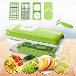 In Verde - Tagliaverdure Per Cubetti, Bastoncini, Fette, Strisce E Quarti - Taglia Insalata Mandolino Tagliacetrioli 9 In Verde - Tagliaverdure Per Cubetti, Bastoncini, Fette, Strisce E Quarti - Taglia Insalata Mandolino Tagliacetrioli -Piccoli Elettrodomestici 95525938 3