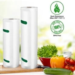 Set Di 6 Sacchetti Sottovuoto Per Alimenti, 20x500cm E 28x500cm, Sacchetto Sottovuoto Per La Conservazione Degli Alimenti Con Dispositivo Sous Vide 8 Set Di 6 Sacchetti Sottovuoto Per Alimenti, 20x500cm E 28x500cm, Sacchetto Sottovuoto Per La Conservazione Degli Alimenti Con Dispositivo Sous Vide -Piccoli Elettrodomestici 95548382 2