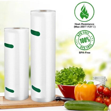 Set Di 6 Sacchetti Sottovuoto Per Alimenti, 20x500cm E 28x500cm, Sacchetto Sottovuoto Per La Conservazione Degli Alimenti Con Dispositivo Sous Vide 4 Set Di 6 Sacchetti Sottovuoto Per Alimenti, 20x500cm E 28x500cm, Sacchetto Sottovuoto Per La Conservazione Degli Alimenti Con Dispositivo Sous Vide - immagine 2