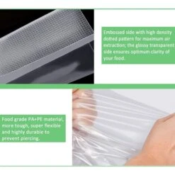 Set Di 6 Sacchetti Sottovuoto Per Alimenti, 20x500cm E 28x500cm, Sacchetto Sottovuoto Per La Conservazione Degli Alimenti Con Dispositivo Sous Vide 9 Set Di 6 Sacchetti Sottovuoto Per Alimenti, 20x500cm E 28x500cm, Sacchetto Sottovuoto Per La Conservazione Degli Alimenti Con Dispositivo Sous Vide -Piccoli Elettrodomestici 95548382 3