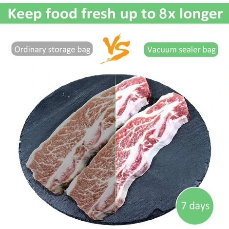 Set Di 6 Sacchetti Sottovuoto Per Alimenti, 20x500cm E 28x500cm, Sacchetto Sottovuoto Per La Conservazione Degli Alimenti Con Dispositivo Sous Vide 7 Set Di 6 Sacchetti Sottovuoto Per Alimenti, 20x500cm E 28x500cm, Sacchetto Sottovuoto Per La Conservazione Degli Alimenti Con Dispositivo Sous Vide - immagine 5