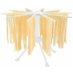 Stendino Per Pasta Fresca 10 Barre Stendino Per Pasta Fresca Pieghevole Portatile Facile Da Riporre Installazione Rapida (Bianco)