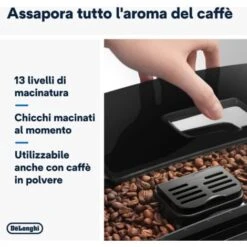 De'Longhi Perfetto Magnifica S ECAM11.112.B, Macchina Da Caffè Automatica Per Espresso E Cappuccino, Caffè In Grani O In Polvere, Con Tasti A Selezione Diretta, Spegnimento Automatico, MODELLO 2023 -Piccoli Elettrodomestici 95811487 4