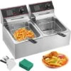 VEVOR Friggitrice Elettrica Con Doppio Serbatoio In Acciaio Inossidabile 560 X 430 X 310 Mm Friggitrice Ad Olio 5000 W Friggitrice Elettrica Con Coperchi Rimovibili 50 200°C Friggitrice Per Friggere -Piccoli Elettrodomestici 96461638 1