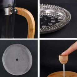 Caffettiera ITench Press, 350ml 12oz 1-2 Tazze ITench Press, Piccola Pressa Per Tè In Vetro Borosilicato Con Manico In Bambù -Piccoli Elettrodomestici 97074224 3