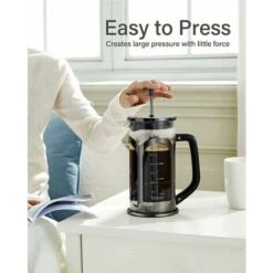 Macchina Per Caffè E Tè, Caffettiera In Vetro Borosilicato Resistente Al Calore In Acciaio Inossidabile 304 Con 4 Filtri, Resistente E Facile Da Pulire, 100% Senza BPA, 34 Oz, Argento 9 Macchina Per Caffè E Tè, Caffettiera In Vetro Borosilicato Resistente Al Calore In Acciaio Inossidabile 304 Con 4 Filtri, Resistente E Facile Da Pulire, 100% Senza BPA, 34 Oz, Argento -Piccoli Elettrodomestici 98119533 3