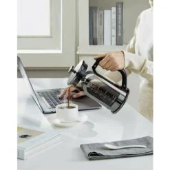 Macchina Per Caffè E Tè, Caffettiera In Vetro Borosilicato Resistente Al Calore In Acciaio Inossidabile 304 Con 4 Filtri, Resistente E Facile Da Pulire, 100% Senza BPA, 34 Oz, Argento 10 Macchina Per Caffè E Tè, Caffettiera In Vetro Borosilicato Resistente Al Calore In Acciaio Inossidabile 304 Con 4 Filtri, Resistente E Facile Da Pulire, 100% Senza BPA, 34 Oz, Argento -Piccoli Elettrodomestici 98119533 4