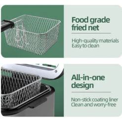 Friggitrice Elettrica Domestica 220V / 1000W Riscaldatore Automatico Incorporato In Acciaio Inossidabile Da 2,5 Litri You Tiao Macchina Per Patatine Fritte -Piccoli Elettrodomestici 98707047 4