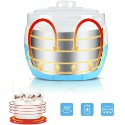 Yogurtiera Elettrica, 220V 1.2L Macchina Per La Produzione Di Yogurt Crema Elettrica Automatica Domestica Macchina Per La Produzione Di Yogurt (Rosa) -Piccoli Elettrodomestici 98708611 5