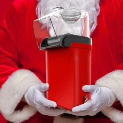 Macchina Per Popcorn, Macchina Per Popcorn Senza Olio Ad Aria Calda Da 1200 W, Funzionamento A Un Pulsante, Pronta In 2 Minuti, Protezione Da Surriscaldamento, Rosso
