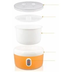 Yogurtiera Elettrica, 220V 1.2L Macchina Per La Produzione Di Yogurt Per Crema Elettrica Automatica Domestica Strumento Per La Produzione Di Yogurt (Arancione) -Piccoli Elettrodomestici 98721041 2