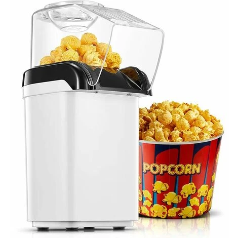 Macchina Per Popcorn, Macchina Per Popcorn Senza Olio Ad Aria Calda Da 1200 W, Funzionamento A Un Pulsante, Pronta In 2 Minuti, Protezione Da Surriscaldamento, Bianco 3 Macchina Per Popcorn, Macchina Per Popcorn Senza Olio Ad Aria Calda Da 1200 W, Funzionamento A Un Pulsante, Pronta In 2 Minuti, Protezione Da Surriscaldamento, Bianco