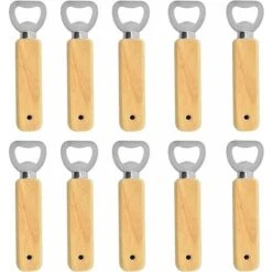 Apribottiglie Apribottiglie, 10 Pezzi Apribottiglie Per Birra Con Manico In Legno Apribottiglie Portatile Durevole In Legno Naturale