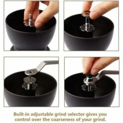 Macinacaffè Manuale, Macinacaffè In Ceramica Premium Regolabile, Nero -Piccoli Elettrodomestici 99549659 2